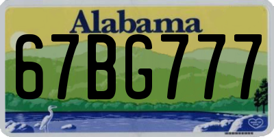 AL license plate 67BG777