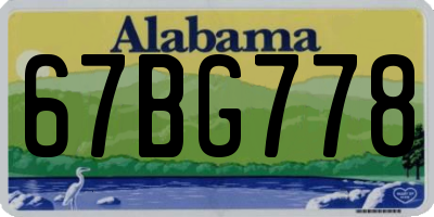 AL license plate 67BG778