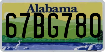 AL license plate 67BG780