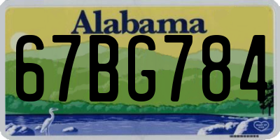 AL license plate 67BG784