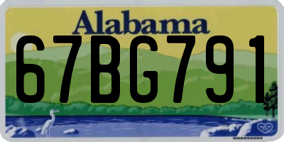 AL license plate 67BG791