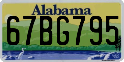 AL license plate 67BG795