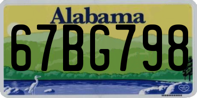 AL license plate 67BG798