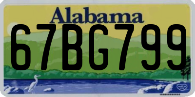 AL license plate 67BG799