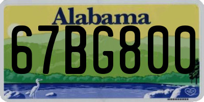 AL license plate 67BG800