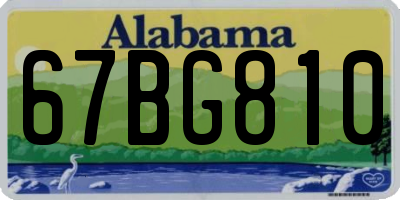 AL license plate 67BG810