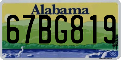 AL license plate 67BG819
