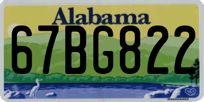AL license plate 67BG822
