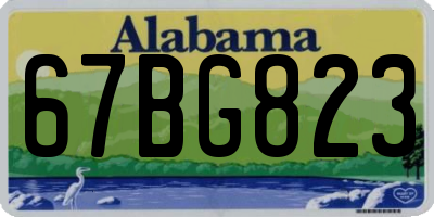 AL license plate 67BG823