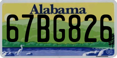 AL license plate 67BG826