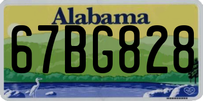AL license plate 67BG828