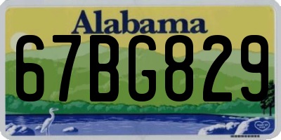 AL license plate 67BG829