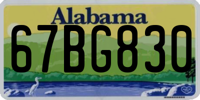 AL license plate 67BG830