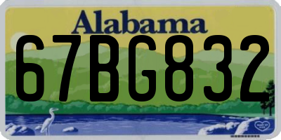 AL license plate 67BG832