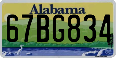AL license plate 67BG834