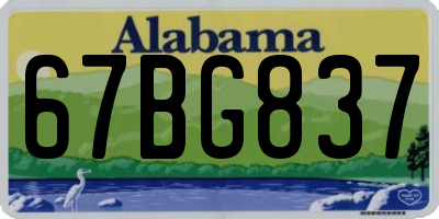 AL license plate 67BG837