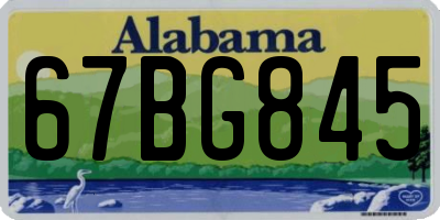 AL license plate 67BG845