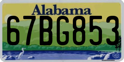 AL license plate 67BG853