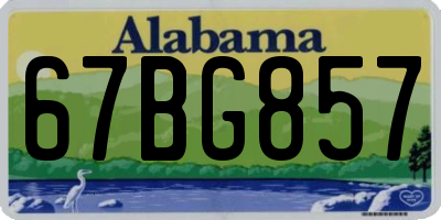 AL license plate 67BG857