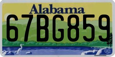 AL license plate 67BG859