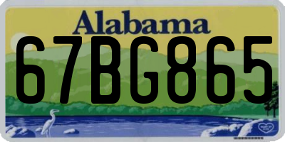 AL license plate 67BG865