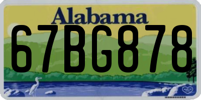AL license plate 67BG878