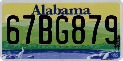 AL license plate 67BG879