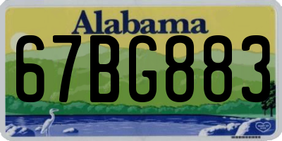 AL license plate 67BG883