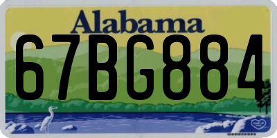 AL license plate 67BG884