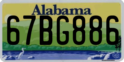 AL license plate 67BG886
