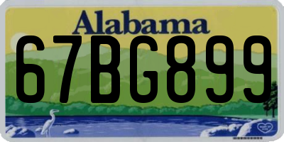 AL license plate 67BG899