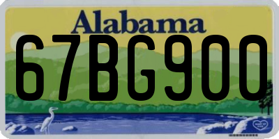 AL license plate 67BG900