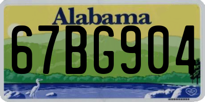 AL license plate 67BG904