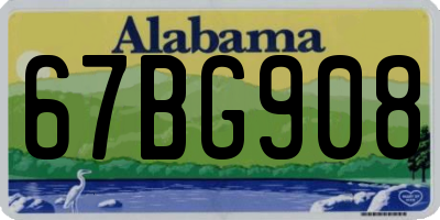 AL license plate 67BG908
