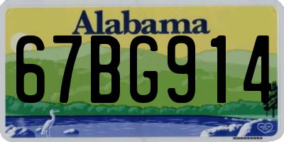 AL license plate 67BG914
