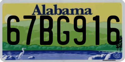AL license plate 67BG916