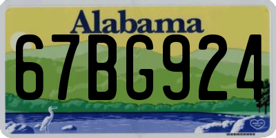 AL license plate 67BG924