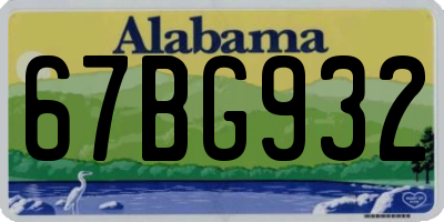 AL license plate 67BG932