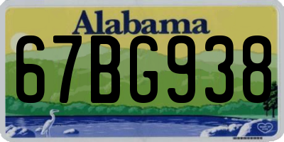 AL license plate 67BG938