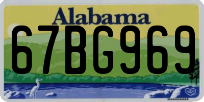 AL license plate 67BG969