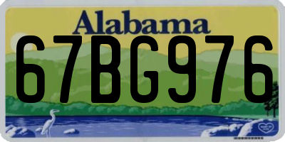 AL license plate 67BG976