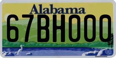 AL license plate 67BH000