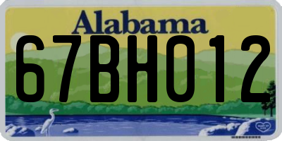 AL license plate 67BH012