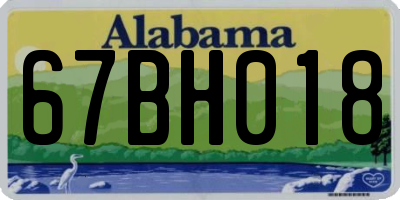 AL license plate 67BH018