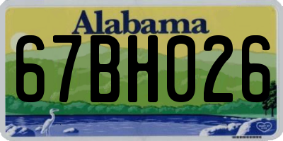 AL license plate 67BH026