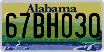 AL license plate 67BH030