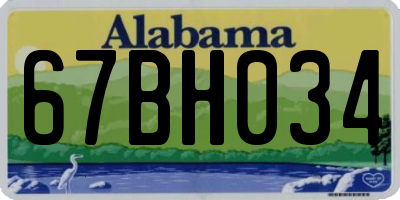 AL license plate 67BH034