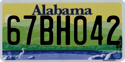 AL license plate 67BH042