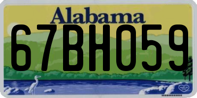 AL license plate 67BH059
