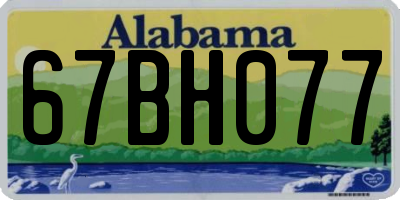AL license plate 67BH077